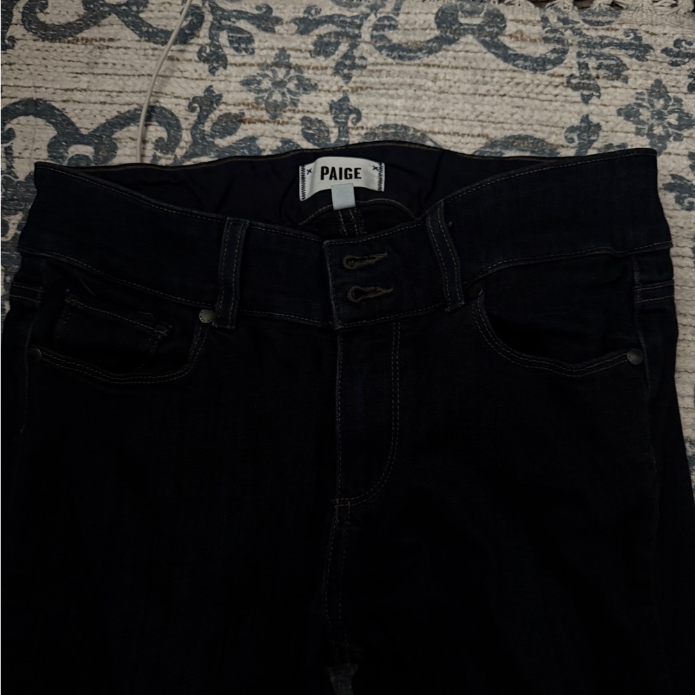 Paige Women's DARK blue flared Jeans
